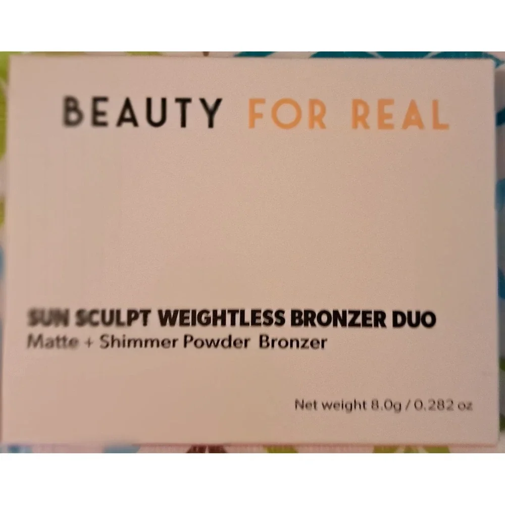 Beauty For Real Sun Sculpt Weightless Powder Bronzer Duo Matte Shimmer 0.282oz